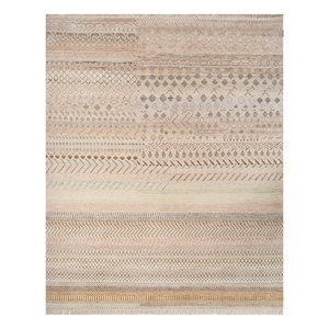 Tapis géométrique en laine Khula Aasman, élégant textile à motifs pour la décoration intérieure - Product Image 1