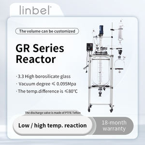 Tanque de Agitación de Vidrio con Chaqueta de 500 ml, 1 L, 5 L, 10 L, 20 L, 30 L, 50 L, 100 L, 200 L, Reactor Químico de Laboratorio - Product Image 1