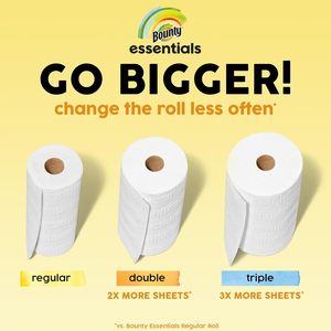 Essentiels Bounty : Sélection de serviettes en papier blanches, 2 rouleaux triples et 6 rouleaux standard - Product Image 2