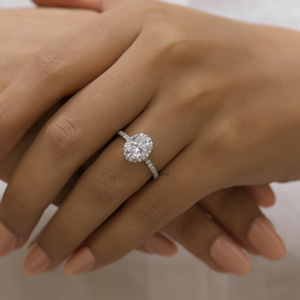 แหวนเพชรโมอิสทรงรี2กะรัตสำหรับผู้หญิงแหวนหมั้นเพชรชุดสูงแหวนมหาวิหารปูรัศมีสำหรับผู้หญิงทำด้วยมือแหวนทองสำหรับผู้หญิง - Product Image 3