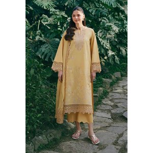 Chemise en mousseline de soie brodée GARNET-3PC avec dupatta en organza et pantalon - BIC-4831 - Product Image 2