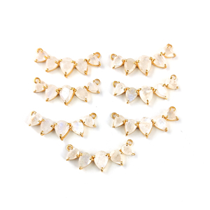 Rainbow <b>Moonstone</b> Pedant 925 Sterling Silver Pear Shape <b>Pendant</b> with Prong Set Gold Vermeil Rhodium Plated Third Party Certified - Product Image 6