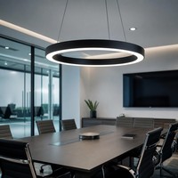 Luminaire suspendu pour salle de conférence, éclairage LED annulaire, luminaire suspendu de 800 mm, espace de présentation