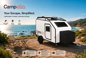 Lightweight Aluminum Travel Trailer Off Road Caravan Teardrop <b>Camp</b> Trailer Solar Ready for Camping Adventure - Product Image 1
