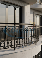 Grille de fenêtre en fonte Balaji Metals EBM-02553, sablée, polie miroir, robuste, design moderne, pour balcon, résistante à la rouille