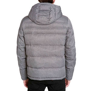 Chaqueta de hombre acolchada de calle alta para hombre de marca personalizada 100% poliéster ligero con cremallera completa gris impermeable para chaqueta de hombre de invierno - Product Image 6