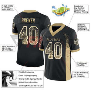 American Sports And Team Wear secado rápido mejor diseño camisetas de fútbol americano para hombres mejor calidad material de poliéster al por mayor - Product Image 2