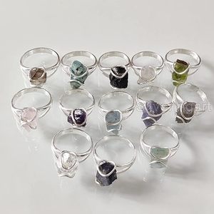 Rough <b>Stone</b> Jewelry Women's <b>Ring</b> Natural Turquoise Tourmaline Aquamarine Gemstone Statement Jewelry 925 Sterling <b>Silver</b> <b>Ring</b> - Product Image 2