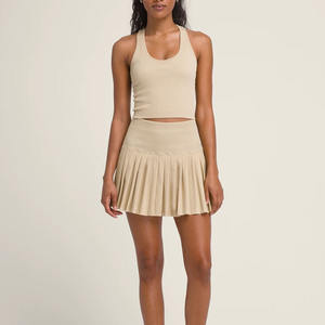 Nouvelle jupe de sport décontractée pour femme, coupe trapèze, taille classique, longueur mini, respirante, écologique, unie, collection automne 2026 - Product Image 4