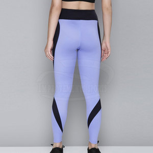 Legging de yoga confortable à motif solide pour femmes fermeture à la taille élastique bas quantité minimale de commande Offre Spéciale dernier style porter - Product Image 3