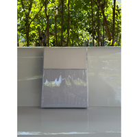 Sac en PVC à double couche avec soufflet sur 3 côtés, personnalisé, avec insert en carton, bouton pression en plastique ou en métal de qualité supérieure, pochette textile