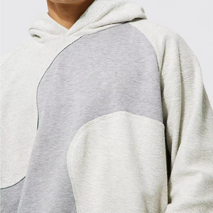 Haute qualité bouffée impression sérigraphie en vrac sweats à capuche blanc surdimensionné Streetwear vente bases coton mélangé automne tricoté - Product Image 4