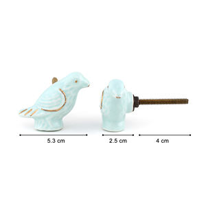 SHUBHAM moderne Lite vert oiseau décoratif armoire tirer à la main en laiton raccords bouton de tiroir réglable pour commode de cuisine - Product Image 4