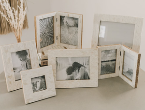 กรอบรูปกระดูกงาช้างสุดหรูช่างฝีมือทำด้วยมือทำจากกระดูกธรรมชาติเหมาะสำหรับงานแต่งงานวันครบรอบบ้านสำนักงานของขวัญ - Product Image 3