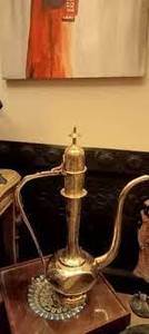 Dallah aftaba ทำจากทองเหลืองทำมือทาสีและญี่ปุ่นงานอินเดียตกแต่งบ้านหัตถกรรมอาร์ตจากอินเดีย - Product Image 3