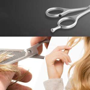 JIMED SURGICAL Custom Stainless Steel <b>Sand</b> Finish Thinning Scissors Adjustable Finger Rest 32 Teeth Right-Handed Professional - Product Image 6