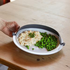 Assiette de protection ORNAMIN - Clip de fixation pour bord d'assiette, aide adaptative pour la table, assistance à la prise de repas d'une seule main |   Sans BPA - Product Image 3