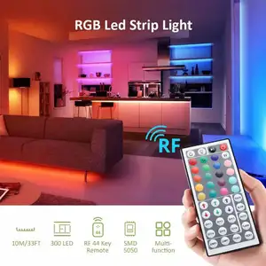 Strip Led IP65 30d/M Tahan Air 5050 Strip Lampu Led Rgb dengan Lampu Strip Pintar Jarak Jauh