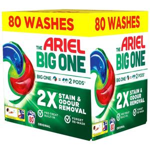 Ariel Eco-Friendly Big One Pods Equivalente a 80 lavados (160 Pods) 2x Poder de limpieza - Product Image 6