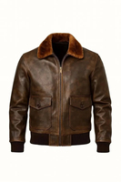 Custom Leather Jackets Men's Fashion Windbreak Leather Jackets High Quality Sheep Leather Biker Jacket Street Wear