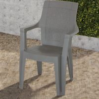 Chaise de salle à manger d'extérieur moderne en rotin de haute qualité, fabriquée en Italie, en polypropylène, résistante aux intempéries, écologique, pour l'école