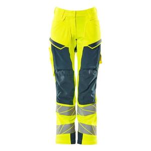 Pantalon de travail de chantier minier à haute visibilité réfléchissant pour hommes, polyester, vêtements de travail durables, usine - Product Image 1