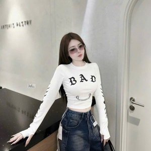 Camiseta de Dibujos Animados para Mujer, Tela de Algodón Suave y Transpirable, Estilo Casual, Combinable con Jeans, Faldas y Shorts - Product Image 2