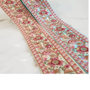 ผ้าลูกไม้ปักลายดอกไม้,หลากสีเหมาะสำหรับใช้เป็นเส้นขอบและขอบเหมาะสำหรับงานศิลปะและงานฝีมือ - Product Image 1