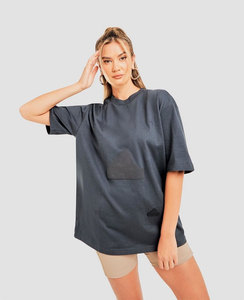 T-shirt en denim à fermeture éclair pour femmes, été, 100% coton, impression personnalisée OEM, t-shirts vierges de haute qualité, vente en gros, entrepôt américain - Product Image 5