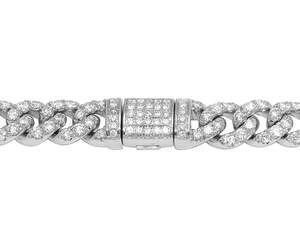 Chaîne à maillons cubains en argent personnalisé en argent sterling S925 VVS Clarity Moissanite Diamond Iced Out Necklace For Reppers - Product Image 6