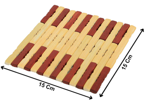 Posavasos de madera estándar diseño de lápiz marrón hogar Cocina Oficina mesa de comedor tazas de té tazas de café latas de cerveza bar vasos de agua - Product Image 3