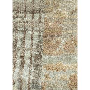 Alfombra Kavi Gris y Negra con Patrón Geométrico, Tejida a Mano con Lana y Seda de Bambú para Uso Doméstico-Srb(731) - Product Image 2