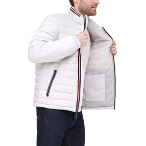 Pakistan Manufacturer Supply New Design Simple Blank Solid Color Custom <b>Waterproof</b> <b>Winter</b> Puffer <b>Jacket</b> for Men - Product Image 5