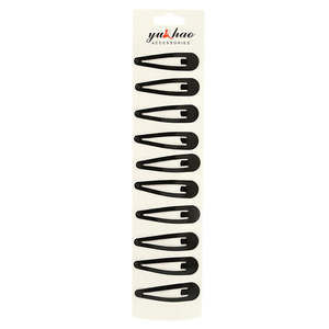 กิ๊บติดผมเด็กผู้หญิง 10 ชิ้น - สีดำ - Product Image 1
