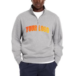 Sudaderas de Invierno para Hombre, Cuello Redondo con Cierre de Cremallera, Corte Regular, 100% Algodón Felpa, Color Sólido, Tendencia Top, OEM - Product Image 2