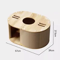 Vietnam multi-fonction tunnel en bois chat maison moderne intérieur meubles chat grattoir pour animal de compagnie jouer