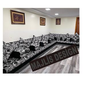 Sofá Marroquí Sedari, Jalsa Marroquí, Salón Marroquí, Lujoso Conjunto de Sofás en Forma de U, Conjunto de Sofás de Madera, Solo Enviamos Este Producto a Europa - Product Image 1