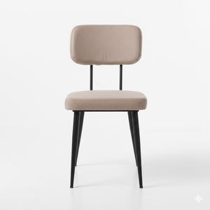 Chaise de salle à manger moderne VERONA avec assise en tissu doux et pieds en métal doré résistants, adaptée aux espaces résidentiels et commerciaux - Product Image 3