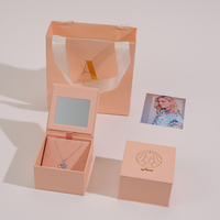 Boîte d'emballage de bijoux avec logo personnalisé, design élégant, coffret cadeau pour collier, bague, boucles d'oreilles, boîtes d'emballage en papier, boîtes écologiques