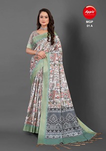 ผ้าส่าหรีเนื้อนุ่มผสมผ้าไหมที่สง่างามน้ำหนักเบาแวววาวเหมาะสำหรับงานแต่งงานเทศกาลสวมใส่แบบดั้งเดิมและสวยงาม - Product Image 5