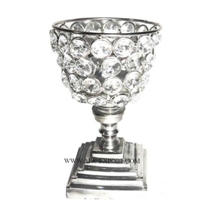 Portavelas votivo de metal y cristal para interior y exterior, calidad de lujo, votivos de boda de metal y cristal de gran tamaño - Product Image 2