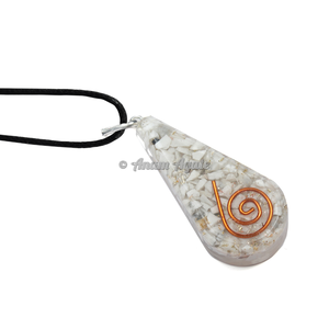 Fournisseur de pendentif en cristal d'orgonite en résine rectangulaire artisanale pour bijoux de guérison avec pierres de chakra - Product Image 6