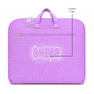 Custom <b>Glitter</b> PU Cheerleading Rhinestone Garment <b>Bag</b> Personalized Competition Team Uniform Travel Organizer For Cheer Girls - Product Image 5