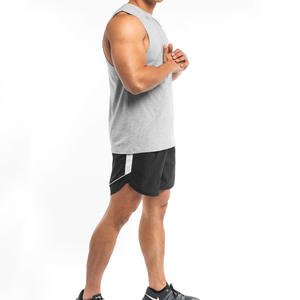 Débardeur de gymnastique pour hommes de marque privée personnalisable vêtements de sport en coton respirants sans manches rapides et gratuits débardeurs décontractés de sport - Product Image 5