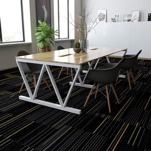 Table de conférence en bois en forme de V à 3 pieds, design minimaliste SFVC010, avec matériau en bois de caoutchouc de haute qualité - Product Image 3