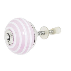 Reine rose boutons en céramique bandes blanches tiroir armoire poignée tire CK 558 Design industriel pour armoire cuisine chambre commode - Product Image 2