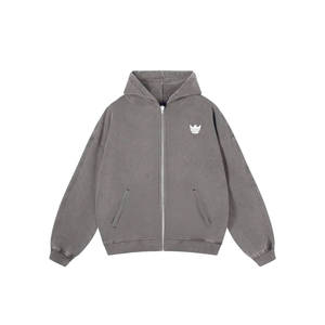 Sweat-shirt à capuche personnalisé avec logo délavé, 100% coton, poids lourd, lavage à l'acide, effet délavé - Product Image 6