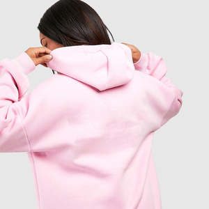 Conjunto Deportivo de Invierno para Mujer, Talla Grande, Color Sólido, 100% Algodón, Sudadera con Capucha y Pantalones Jogger de Dos Piezas - Product Image 6