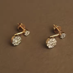 Pendientes de Moda Premium con Diamantes Cultivados en Laboratorio y Chapado en Oro de 10K, con Certificación IGI, Brillo Brillante para Aniversario - Product Image 2