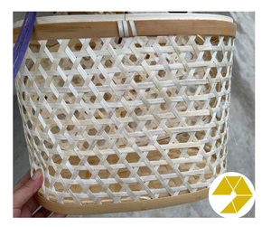 Cesta de Picnic de bambú, caja de almacenamiento Natural tejida ecológica para comida, fruta, actividades al aire libre, cesta de Picnic de bambú duradera, aventura - Product Image 5